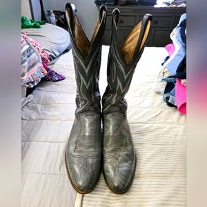 ABC Vintage Gray Western Cowboy Boots Size 8.5